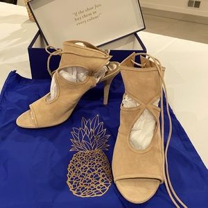 Aquazzura Firenze, Nude Suede Sexy Thing
